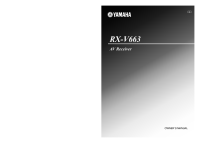 Yamaha RXV-663 - Owners Manual 